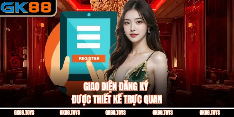 Giao diện đăng ký được hệ thống mã